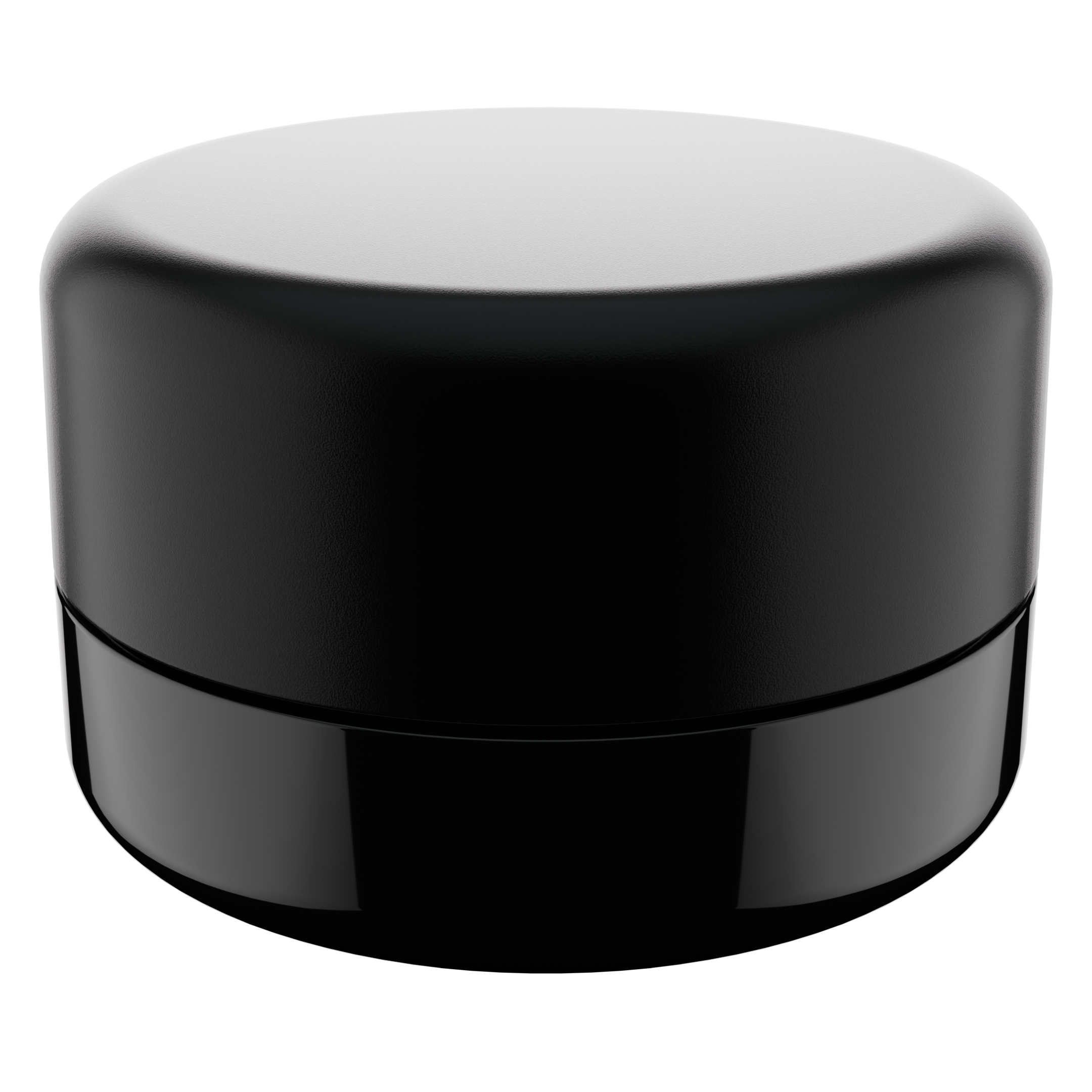 9ML Premium Black Glass Concentrate Jar - Black Smooth CR Cap (320 qty.)