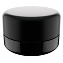 9ML Premium Black Glass Concentrate Jar - Black Smooth CR Cap (320 qty.)