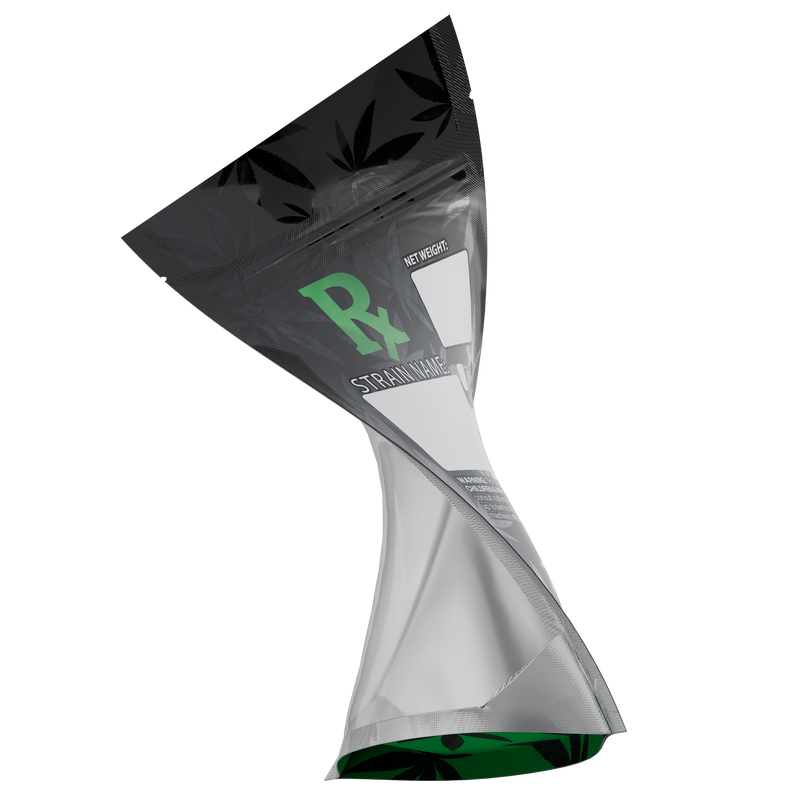 1/4th Ounce Green Rx Generic Designer Custom Printed Mylar Bags (100 qty.) - Dragon Chewer