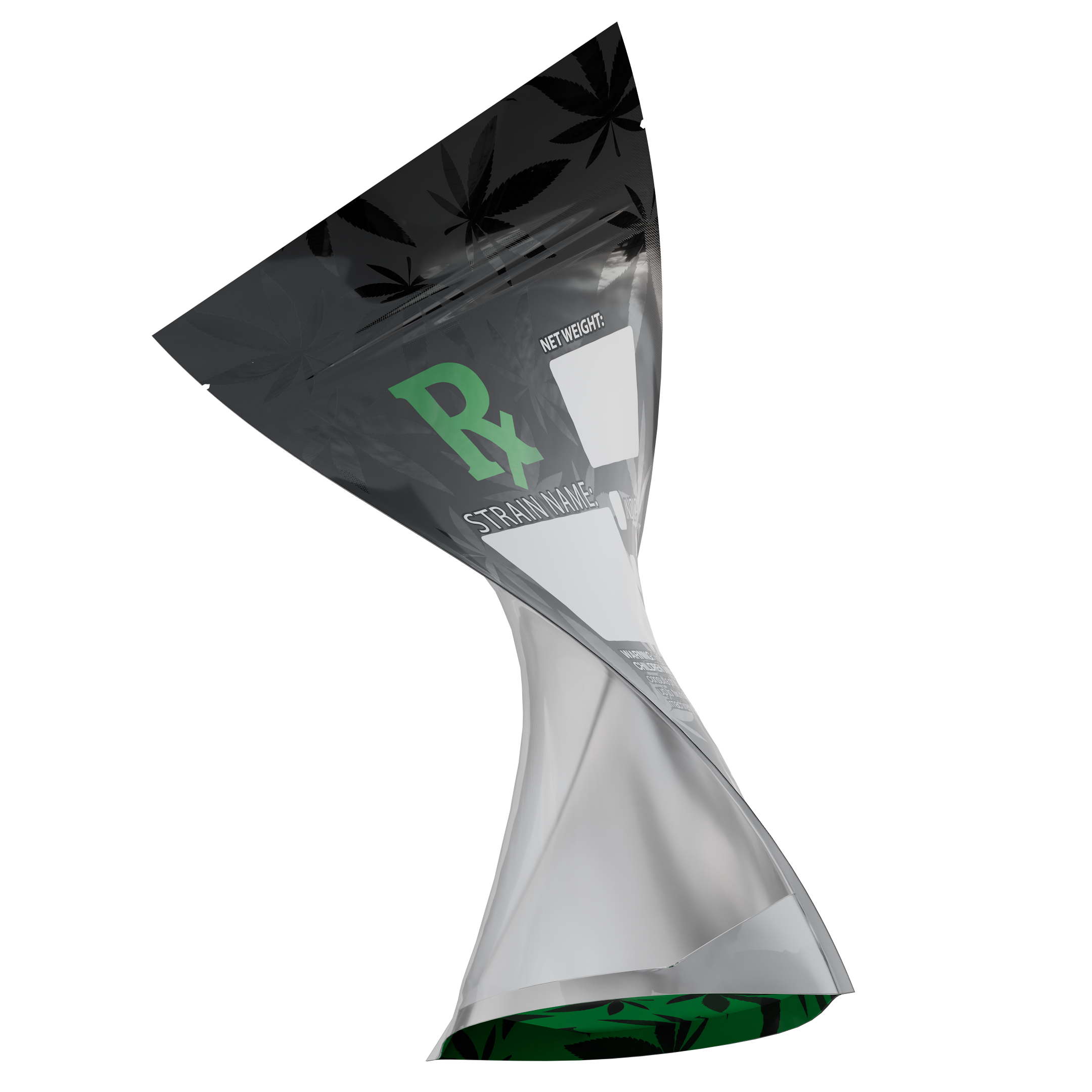 1 Ounce Green Rx Generic Designer Custom Printed Mylar Bags (1,000 qty.) - Dragon Chewer