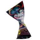 1/4th Ounce Holographic Black Designer Mushroom Custom Printed Mylar Bags (1,000 qty.)