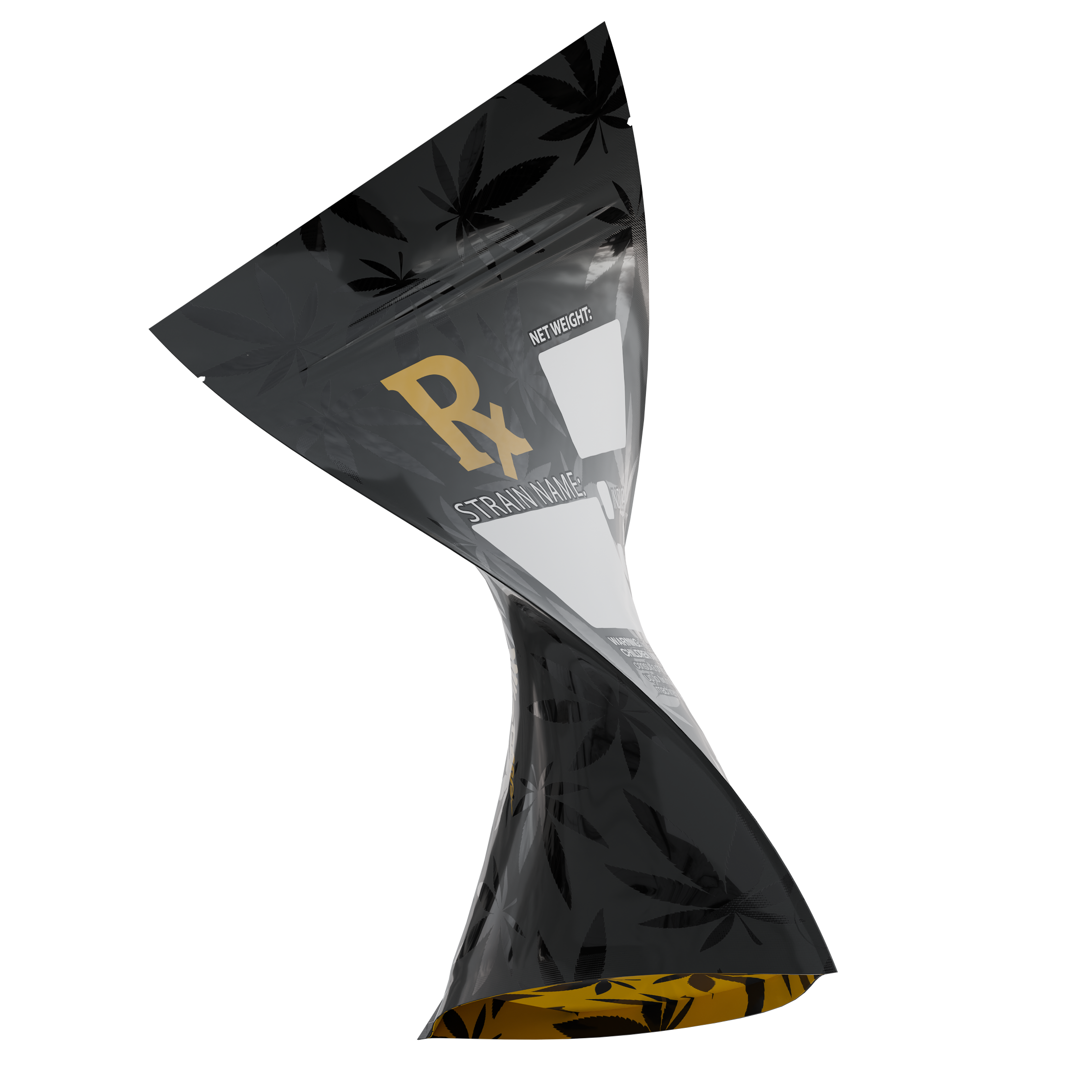 1 Ounce Rx Generic Designer Custom Printed Mylar Bags (100 qty.) - Dragon Chewer