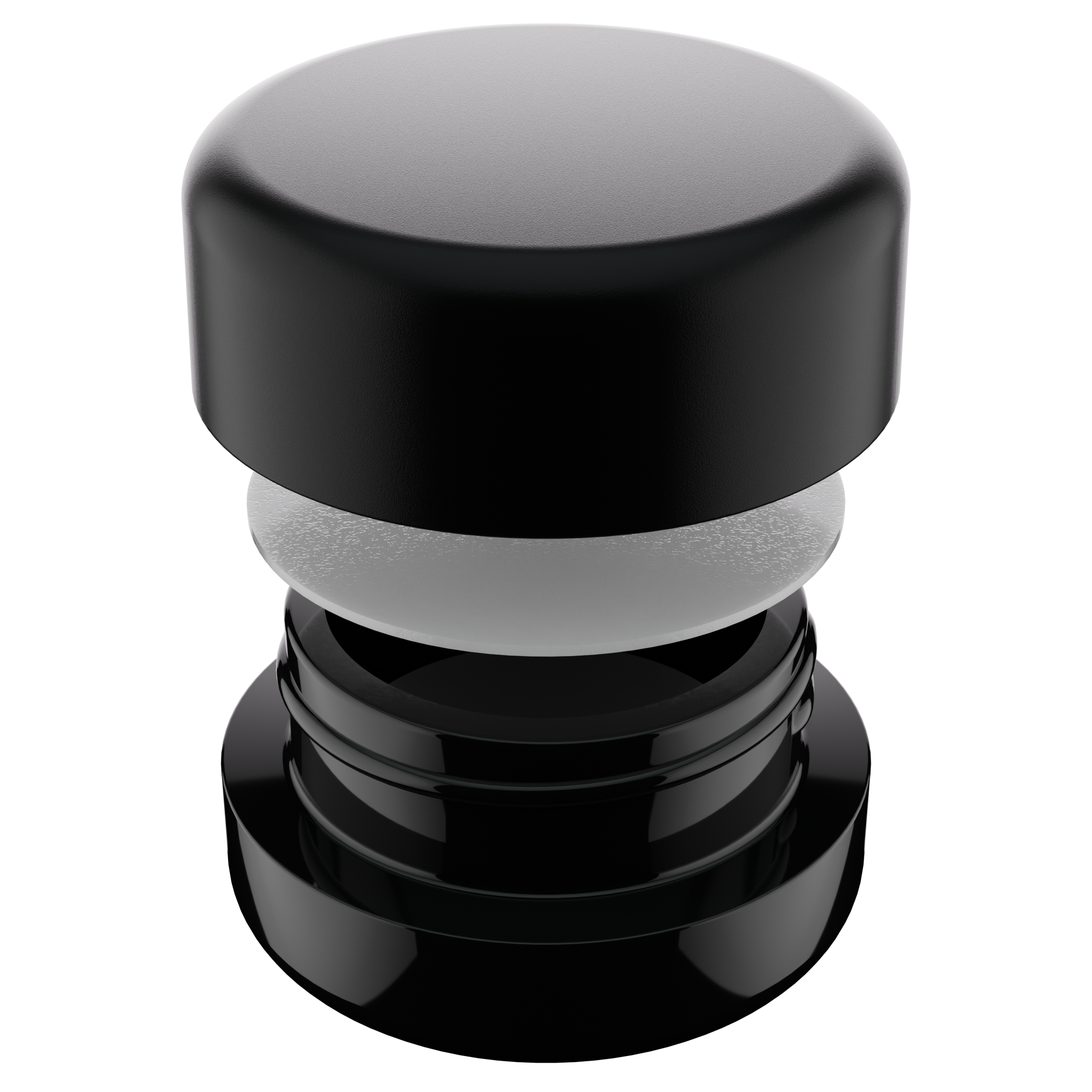 9ML Premium Black Glass Concentrate Jar - Black Smooth CR Cap (320 qty.)
