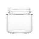 2 Ounce Clear Glass Jar - Child Resistant White Smooth Cap - (200 qty.)