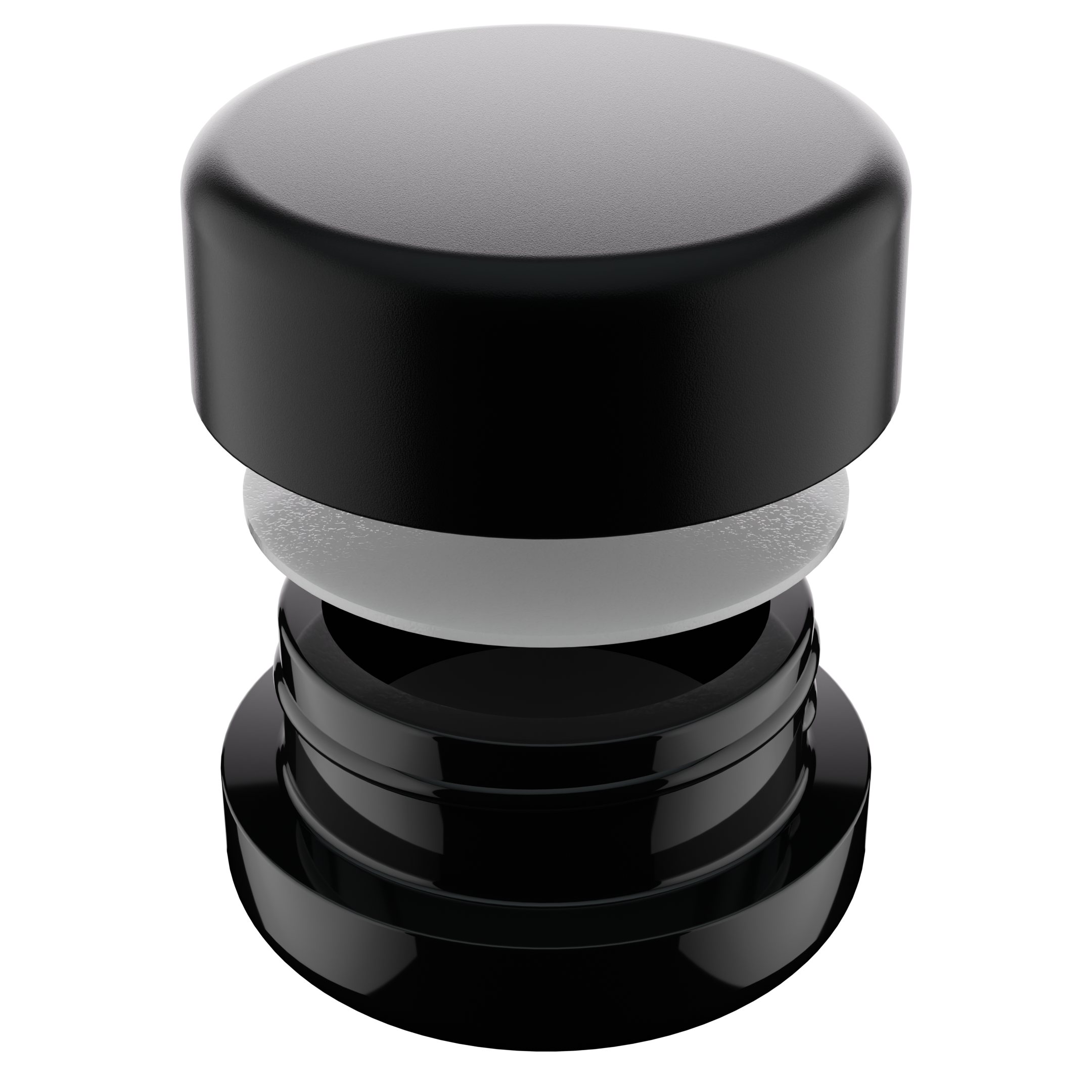 7ML Premium Black Glass Concentrate Jar - Black Smooth CR Cap (400 qty.) - Dragon Chewer