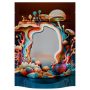 1/8th 3.5g 8th Holographic Black Designer Mushroom Custom Printed Mylar Bags (100 qty.) - Dragon Chewer