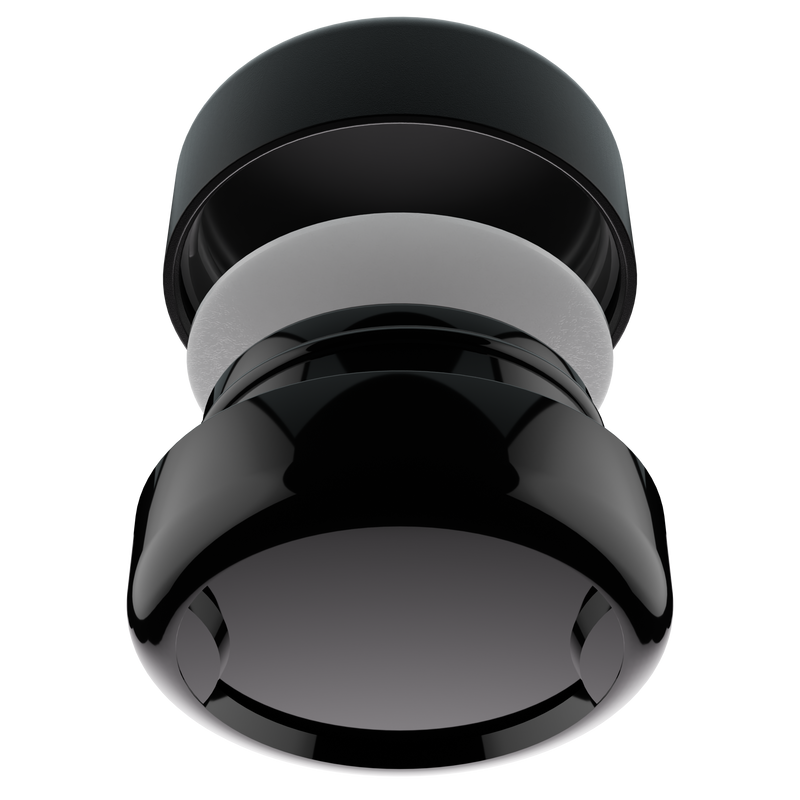 9ML Premium Black Glass Concentrate Jar - Black Smooth CR Cap (320 qty.)