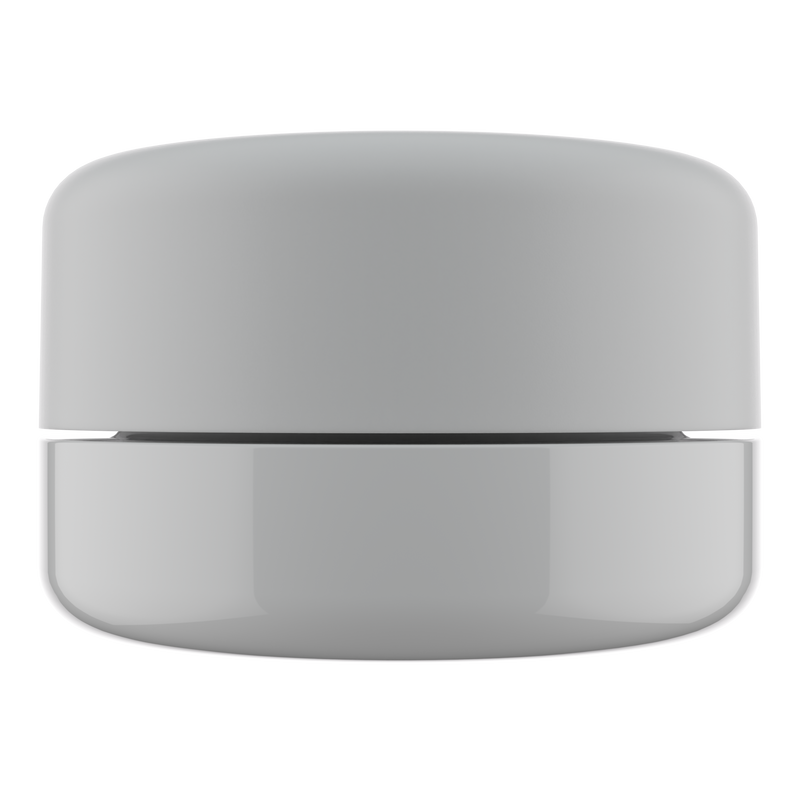 9ML Premium White Glass Concentrate Jar - White Smooth CR Cap (320 qty.)