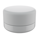7ML Premium White Glass Concentrate Jar - White Smooth CR Cap (400 qty.)