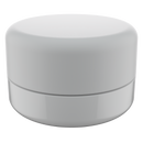 9ML Premium White Glass Concentrate Jar - White Smooth CR Cap (320 qty.)