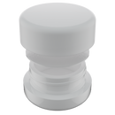 7ML Premium White Glass Concentrate Jar - White Smooth CR Cap (400 qty.)