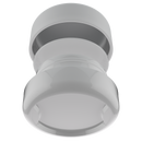 9ML Premium White Glass Concentrate Jar - White Smooth CR Cap (320 qty.)