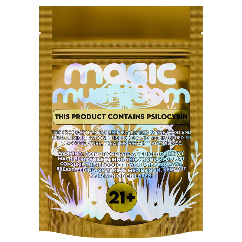 1/8th 3.5g 8th Holographic Burnt Copper Designer Mushroom Custom Printed Mylar Bags (1,000 qty.)