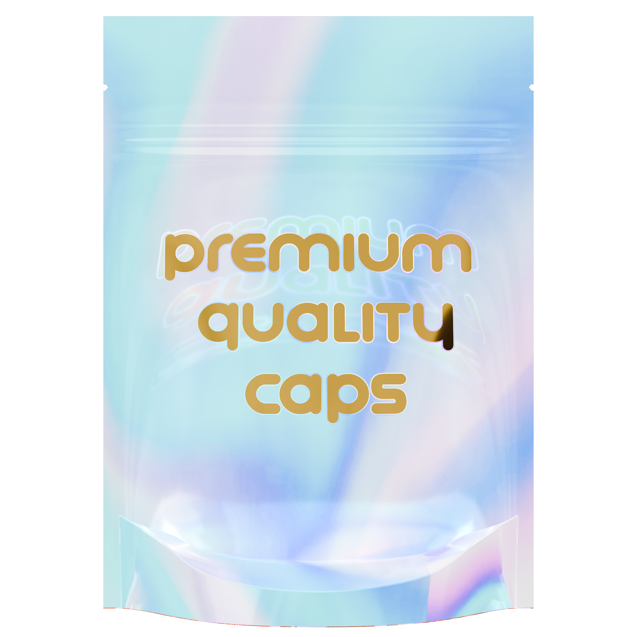 1/8th 3.5g 8th Holographic Burnt Copper Designer Mushroom Custom Printed Mylar Bags (100 qty.) - Dragon Chewer
