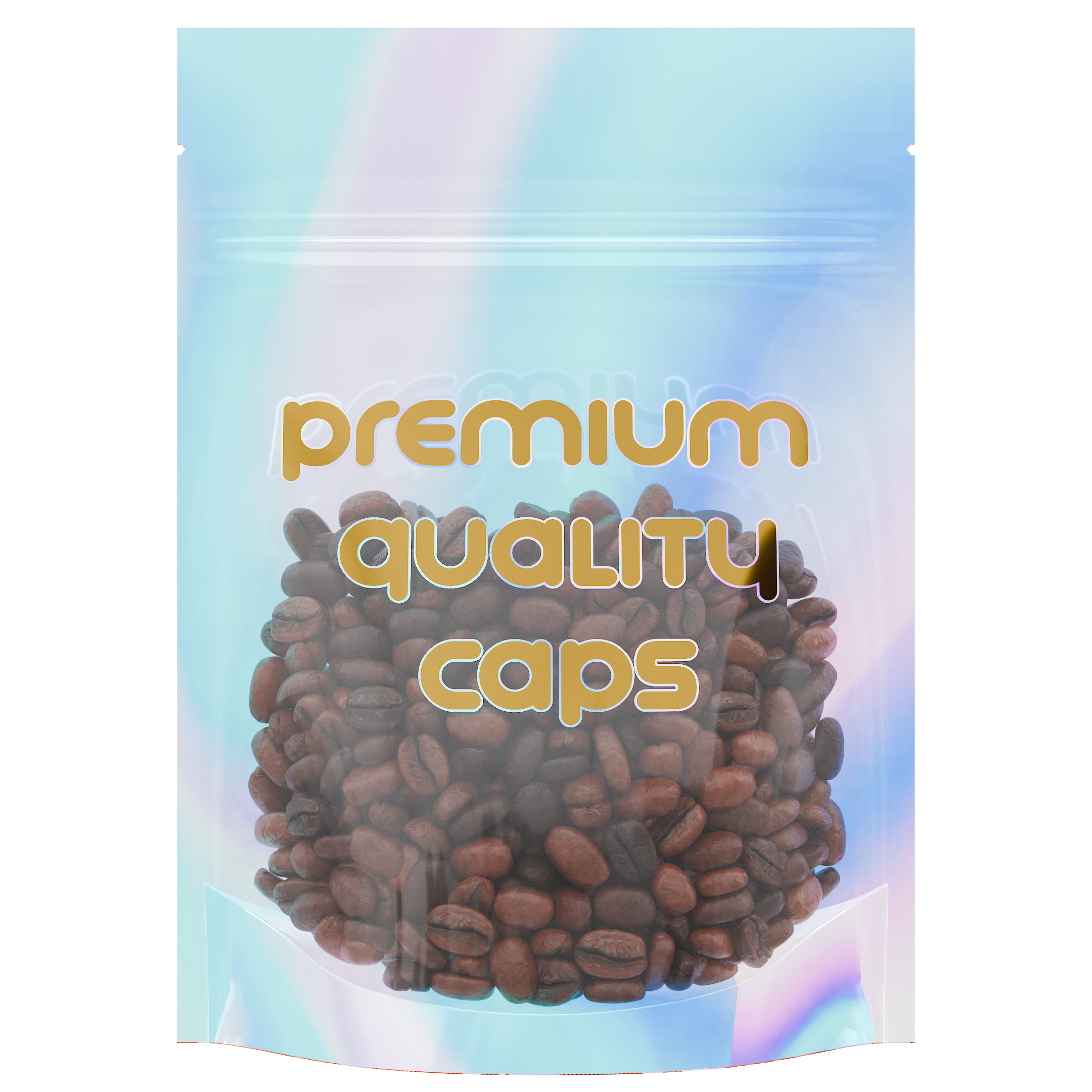 1/8th 3.5g 8th Holographic Burnt Copper Designer Mushroom Custom Printed Mylar Bags (100 qty.) - Dragon Chewer