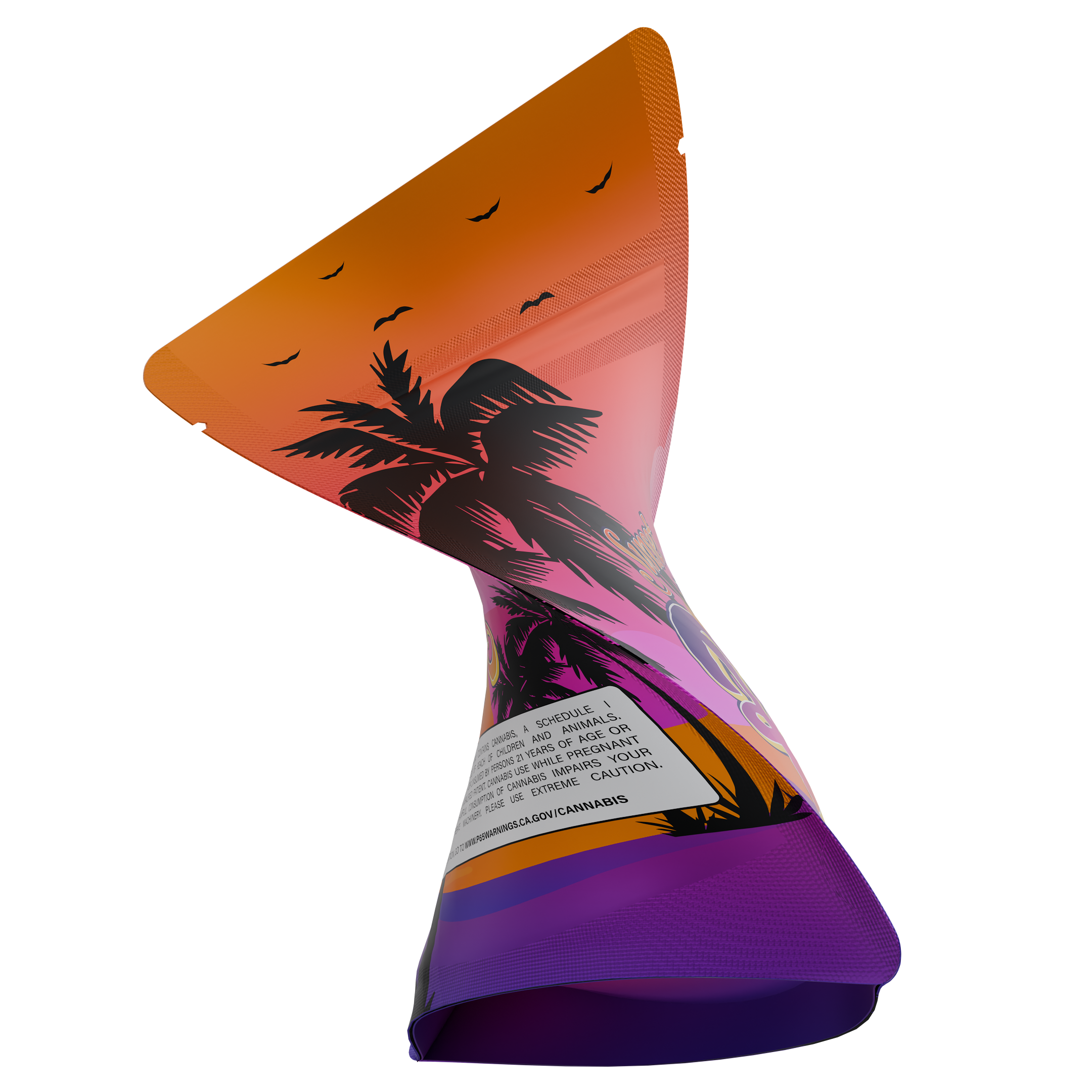 1/8th 3.5g Ounce Sunset Runtz Designer Custom Printed Mylar Bags (1,000 qty.)