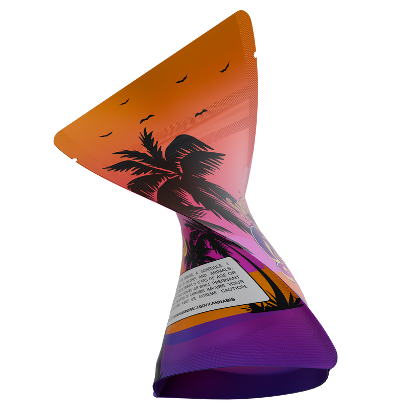 1/8th 3.5g Ounce Sunset Runtz Designer Custom Printed Mylar Bags (100 qty.)