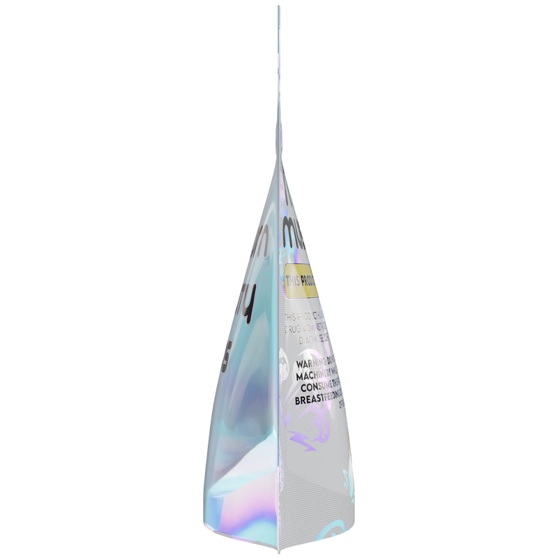 1/8th 3.5g 8th Holographic White Designer Mushroom Custom Printed Mylar Bags (100 qty.)