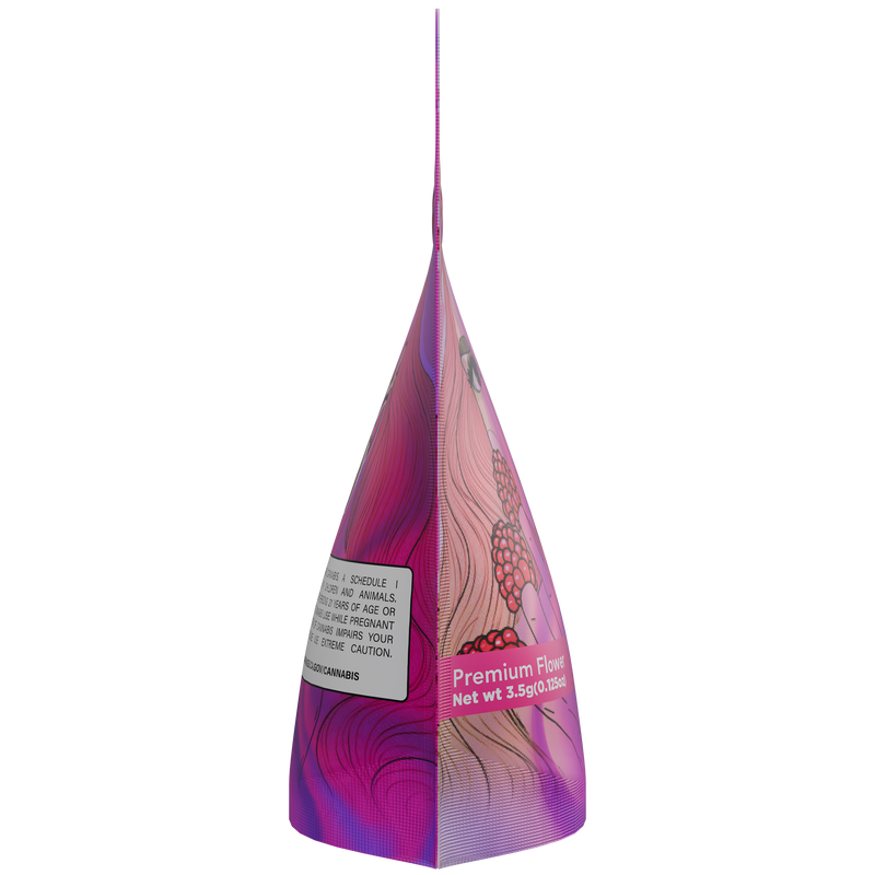 1/8th 3.5g Ounce Pink Runtz Designer Custom Printed Mylar Bags (100 qty.)