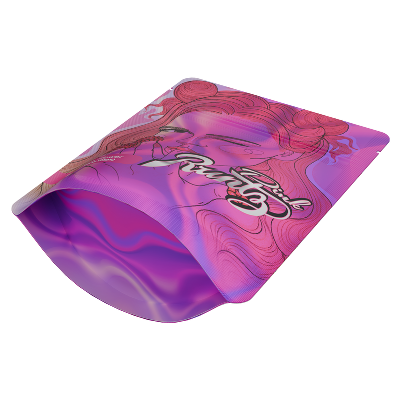 1/8th 3.5g Ounce Pink Runtz Designer Custom Printed Mylar Bags (100 qty.)