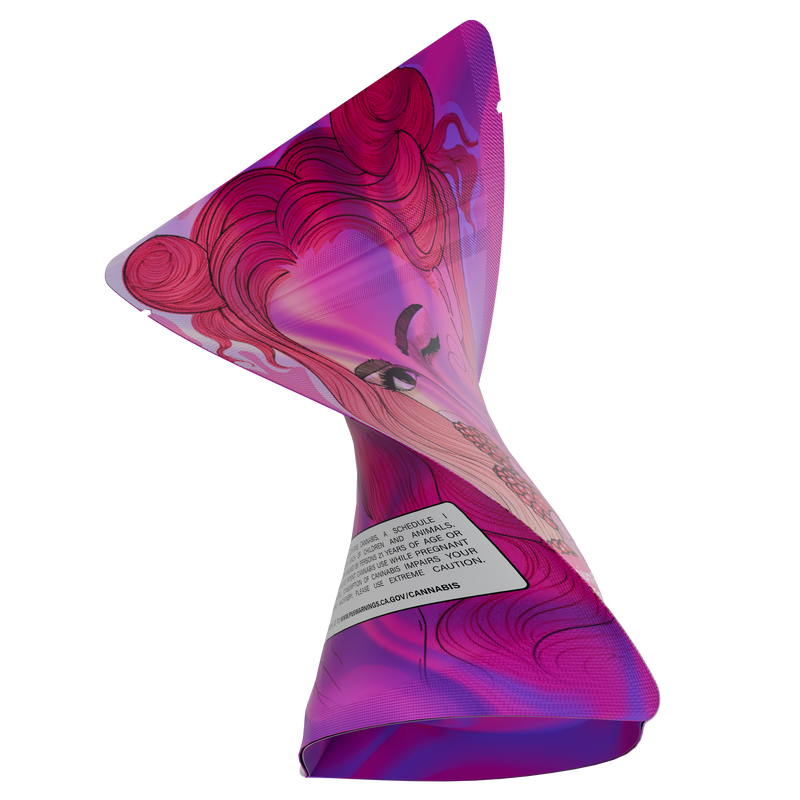 1/8th 3.5g Ounce Pink Runtz Designer Custom Printed Mylar Bags (100 qty.)