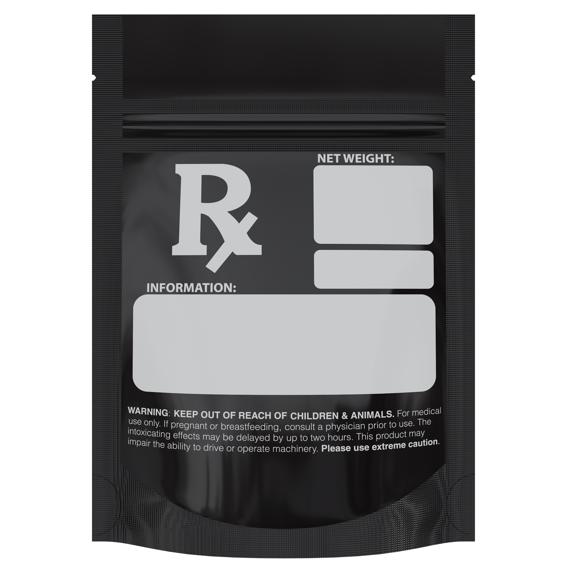 1/8th 3.5g 8th Black Rx Designer Custom Printed Mylar Bags (100 qty.) - Dragon Chewer