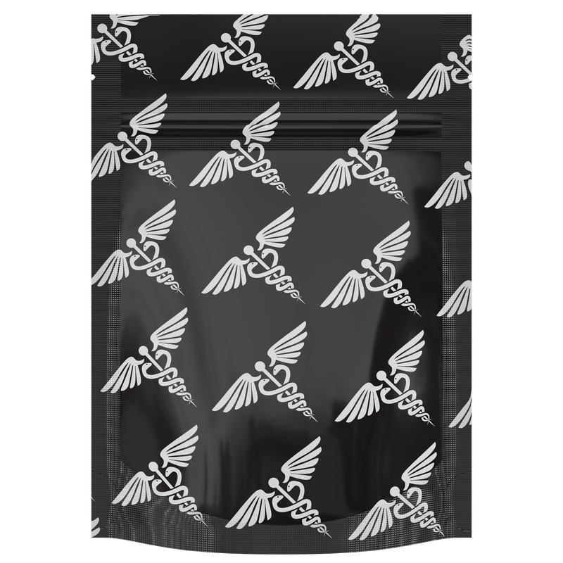 1/8th 3.5g 8th Black Rx Designer Custom Printed Mylar Bags (100 qty.) - Dragon Chewer