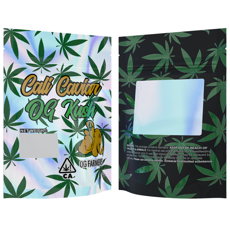 1/8th 3.5g 8th OGK Cali Caviar Designer Custom Printed Mylar Bags (1,000 qty.)