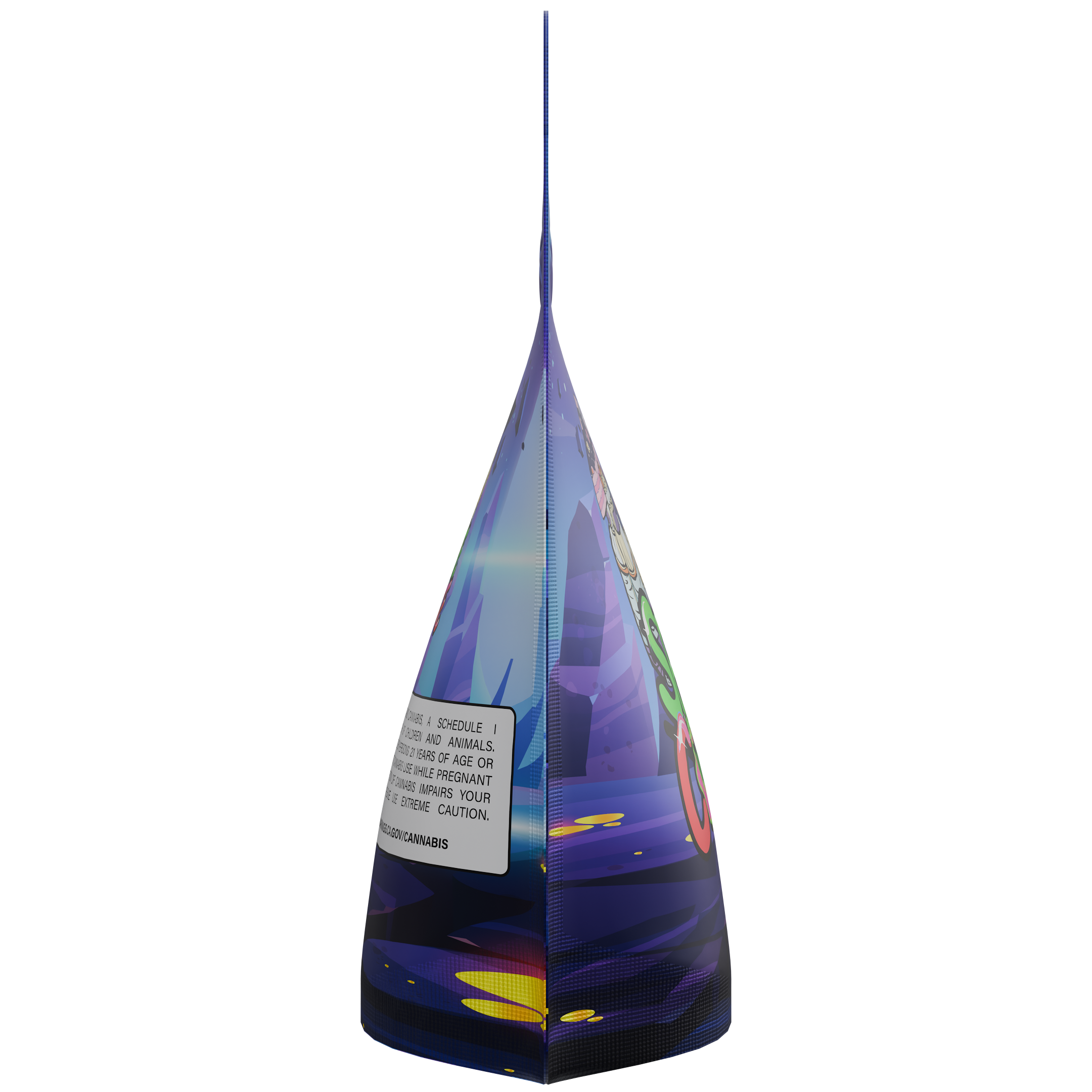 1/8th 3.5g Ounce Space Cake Designer Custom Printed Mylar Bags (100 qty.)