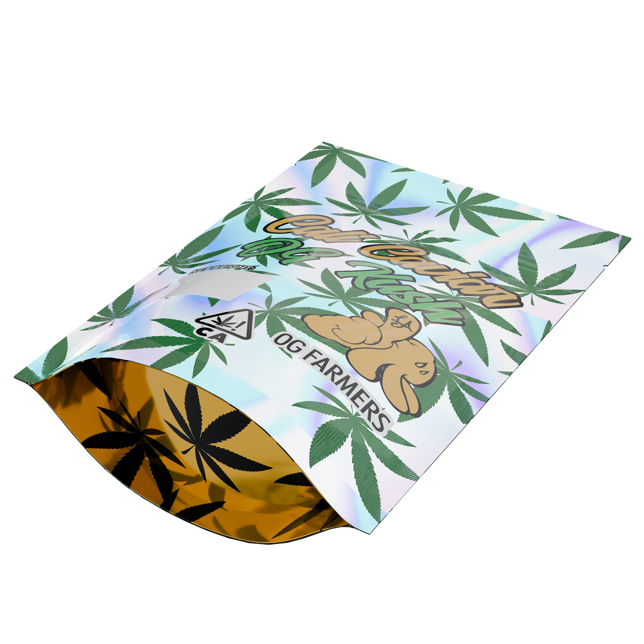 1/8th 3.5g 8th OGK Cali Caviar Designer Custom Printed Mylar Bags (100 qty.)