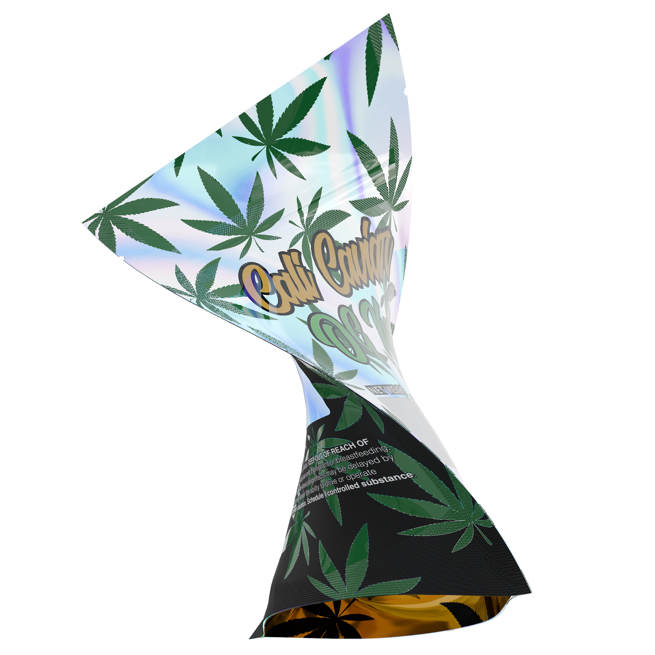 1/8th 3.5g 8th OGK Cali Caviar Designer Custom Printed Mylar Bags (1,000 qty.) - Dragon Chewer