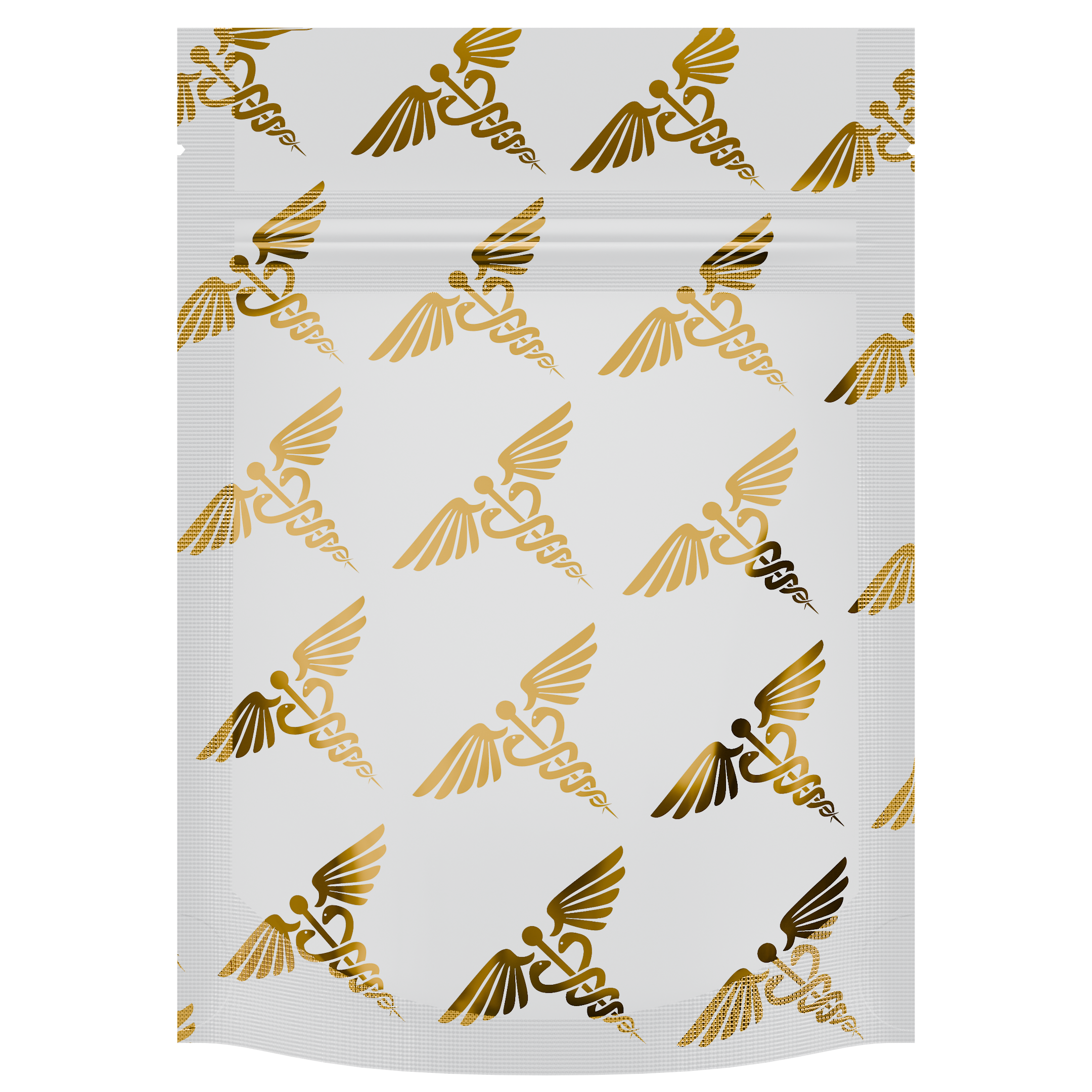 1/8th 3.5g 8th White Rx Designer Custom Printed Mylar Bags (100 qty.) - Dragon Chewer