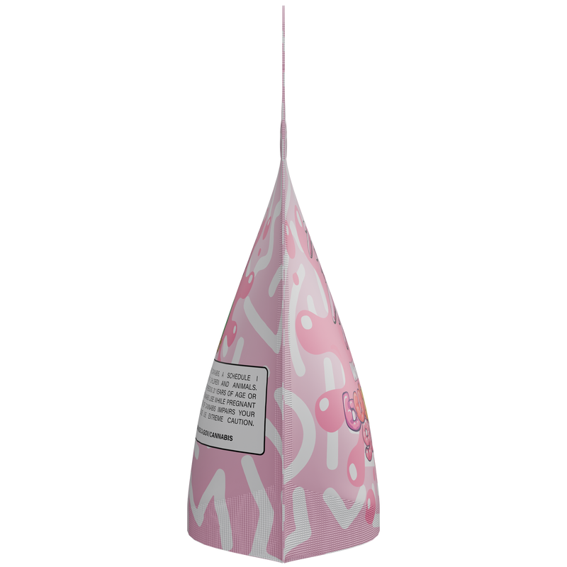 1/8th 3.5g Ounce White Bubblegum Gelato Designer Custom Printed Mylar Bags (100 qty.)