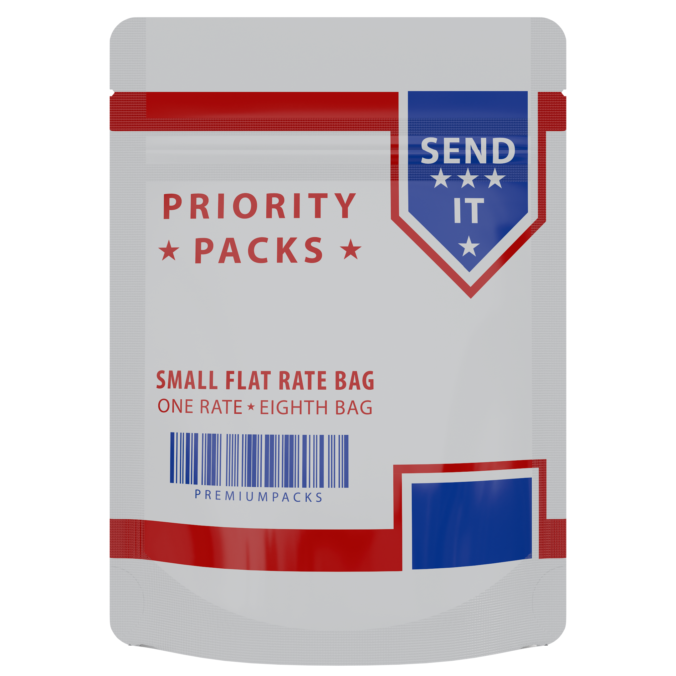 1/8th 3.5g White Priority Packs Designer Custom Printed Mylar Bags (100 qty.) - Dragon Chewer