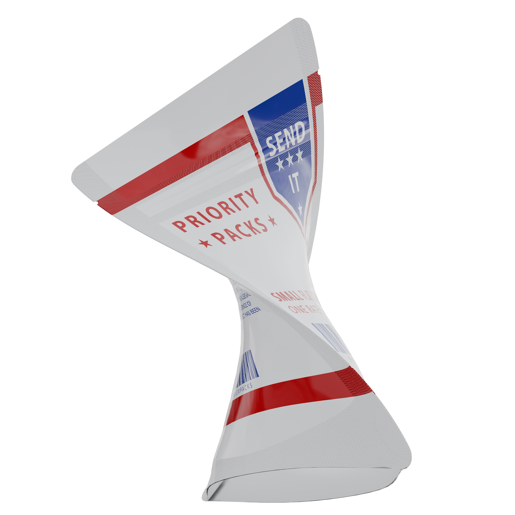 1/8th 3.5g White Priority Packs Designer Custom Printed Mylar Bags (100 qty.) - Dragon Chewer