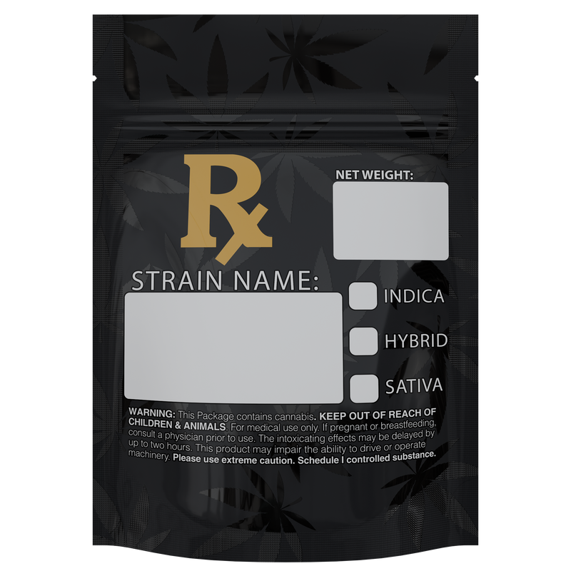 1/8th 3.5g Ounce Rx Generic Designer Custom Printed Mylar Bags (100 qty.) - Dragon Chewer