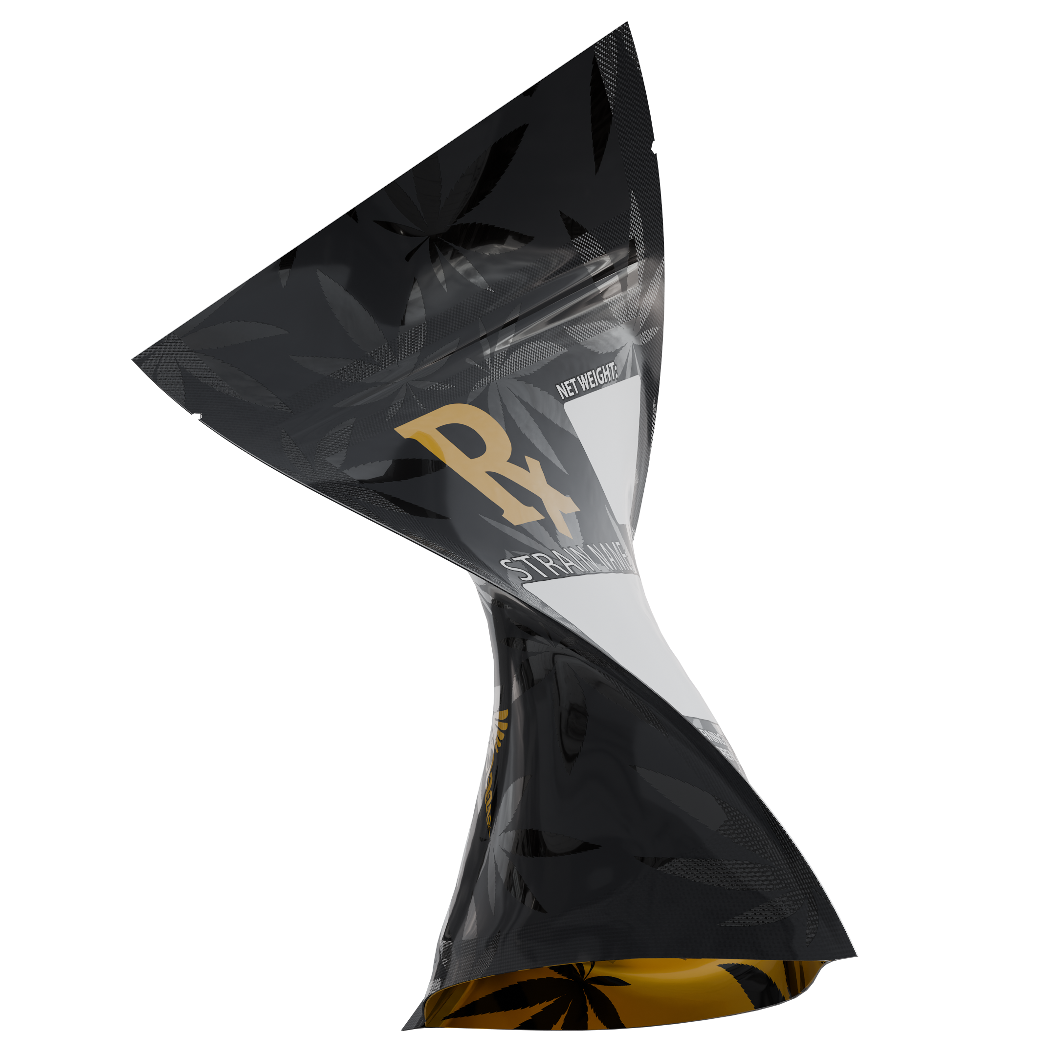 1/8th 3.5g Ounce Rx Generic Designer Custom Printed Mylar Bags (100 qty.) - Dragon Chewer