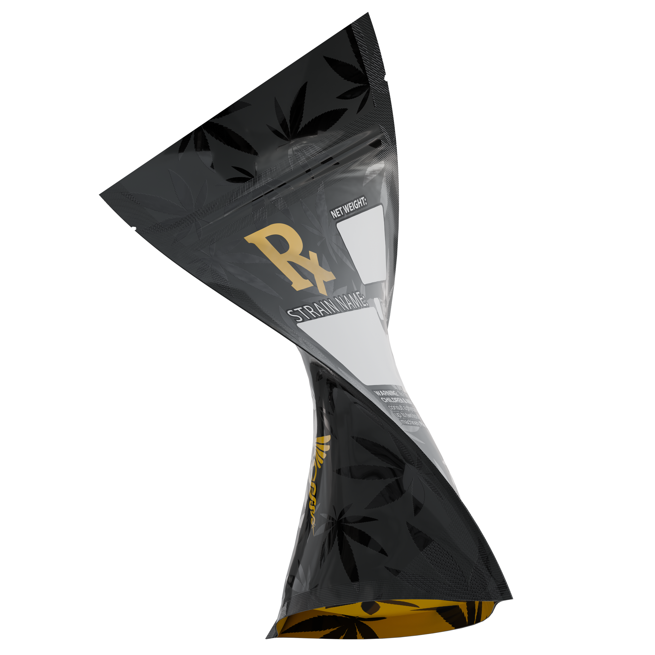 1/4th Ounce Rx Generic Designer Custom Printed Mylar Bags (100 qty.) - Dragon Chewer