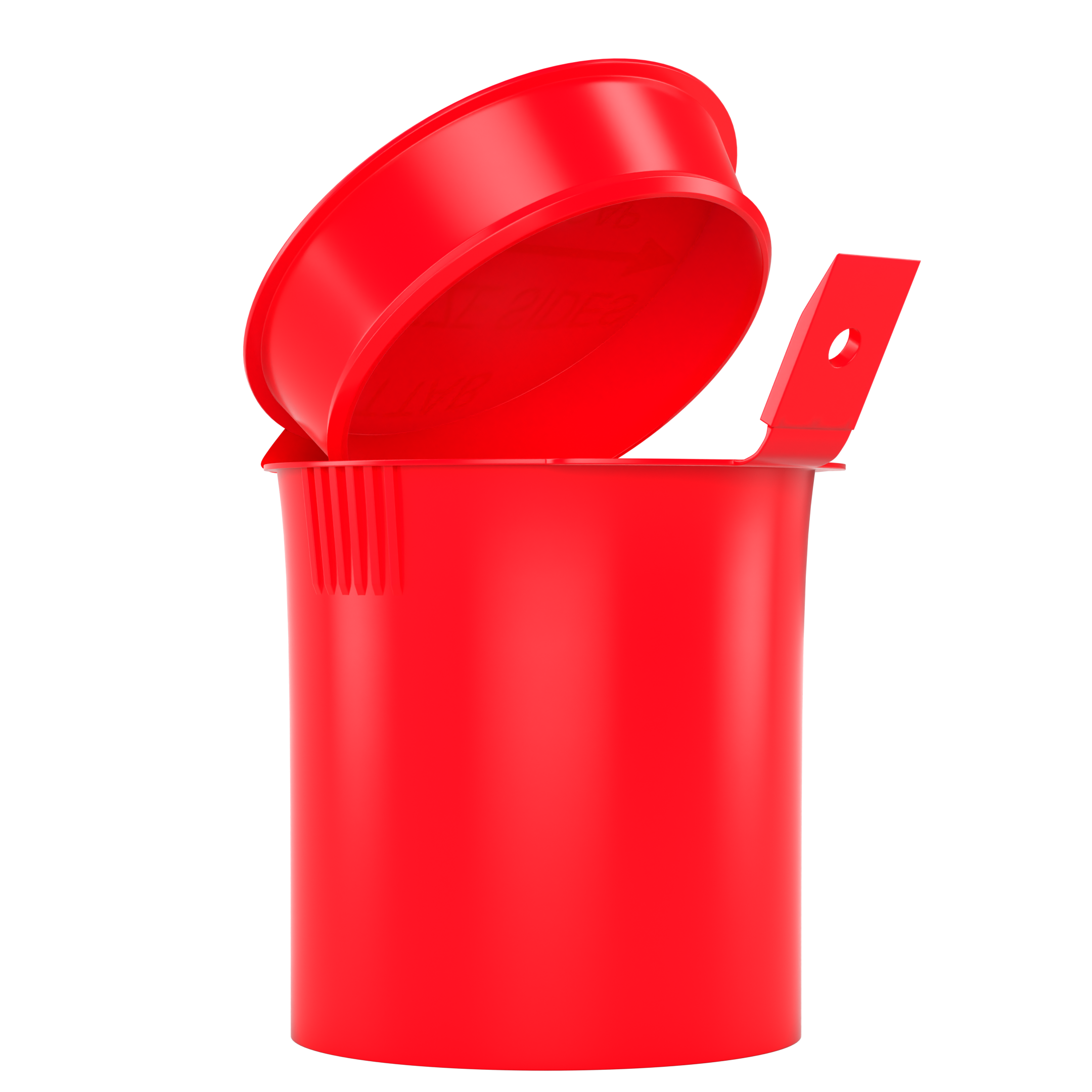 6 Dram Opaque Red Child Resistant Latch Top Pop Top Bottles (300 qty.)