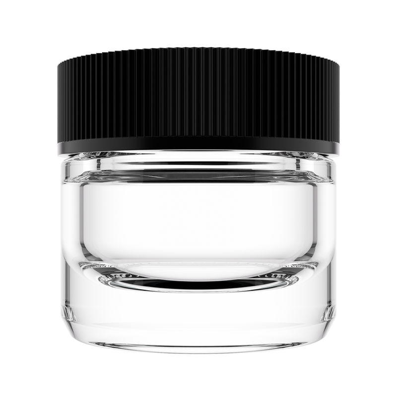 5ML Clear Glass Concentrate Jar - Black Twist Cap (250 qty.)