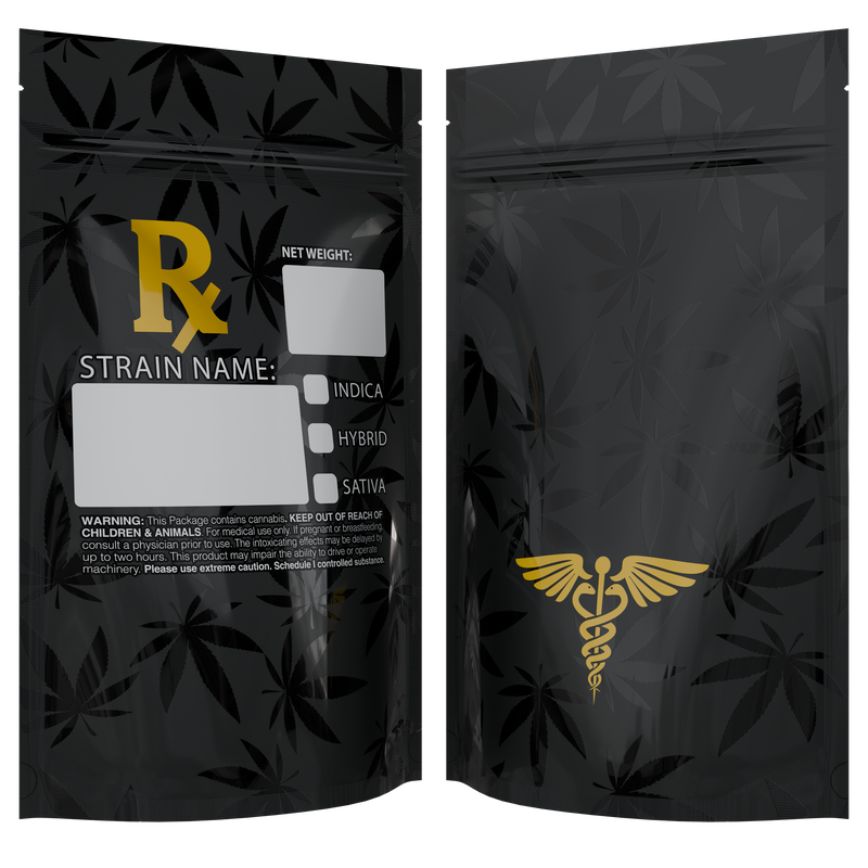 1/2 Ounce Rx Generic Designer Custom Printed Mylar Bags (100 qty.) - Dragon Chewer