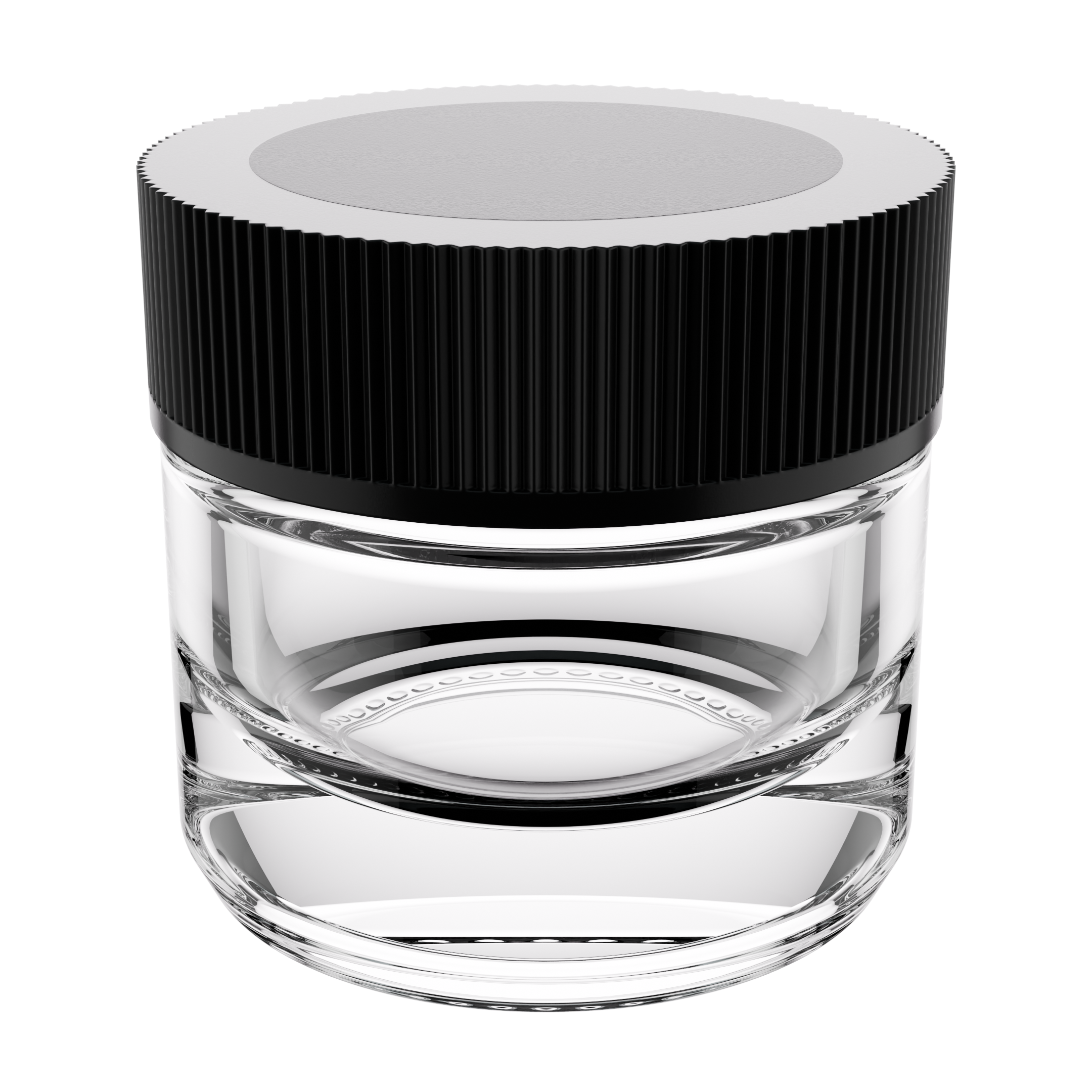 5ML Clear Glass Concentrate Jar - Black Twist Cap (250 qty.)