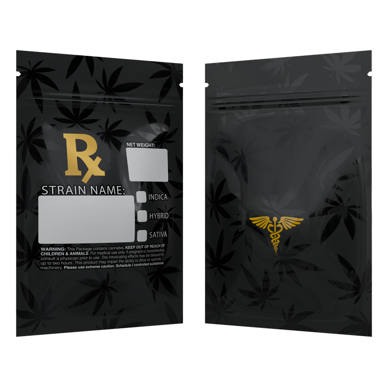 1 Gram Rx Generic Designer Custom Printed Mylar Bags (100 qty.) - Dragon Chewer