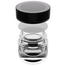 5ML Clear Glass Concentrate Jar - Black Twist Cap (250 qty.)
