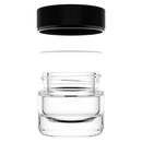 5ML Clear Glass Concentrate Jar - Black Twist Cap (250 qty.)