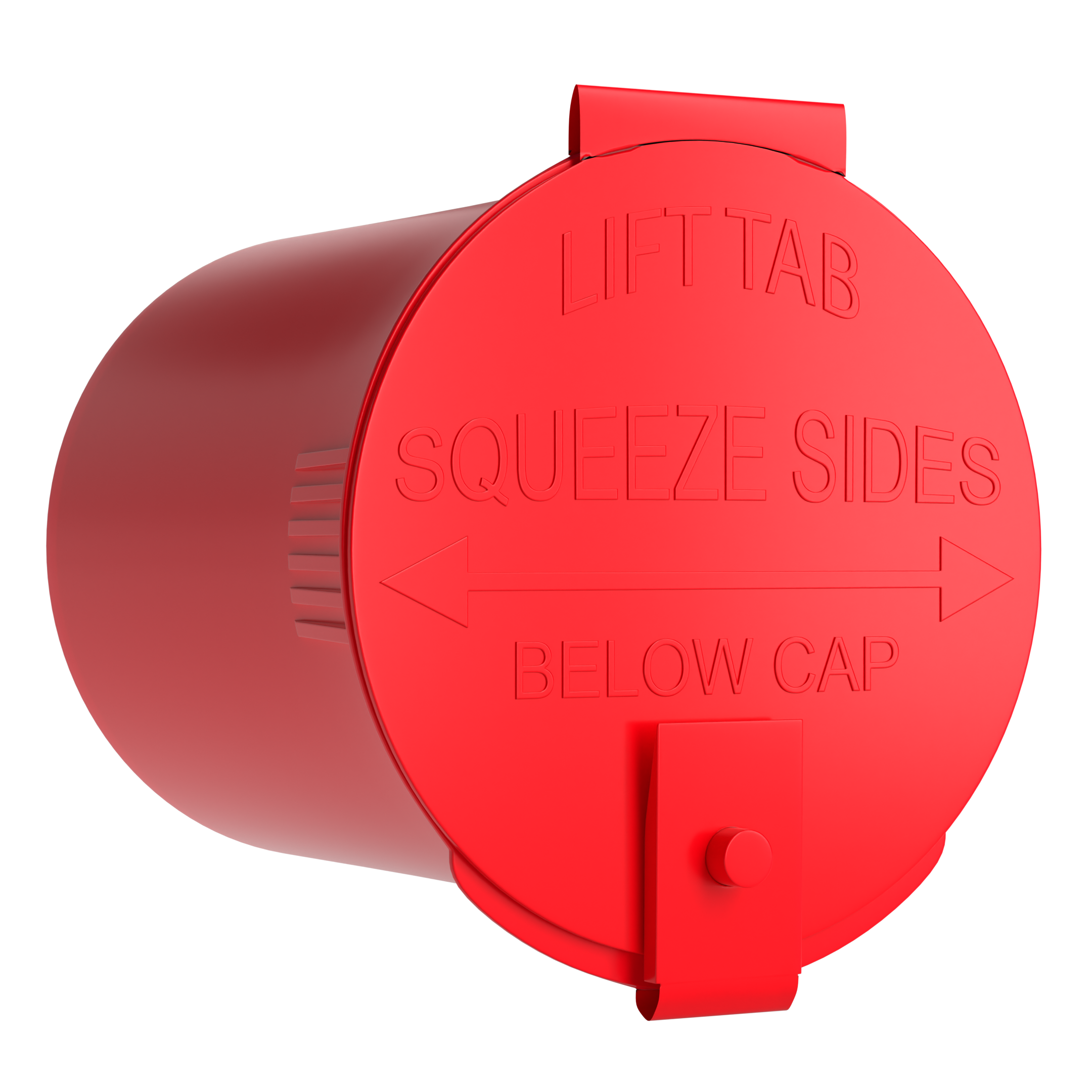 6 Dram Opaque Red Child Resistant Latch Top Pop Top Bottles (300 qty.)