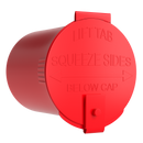 6 Dram Opaque Red Child Resistant Latch Top Pop Top Bottles (300 qty.)