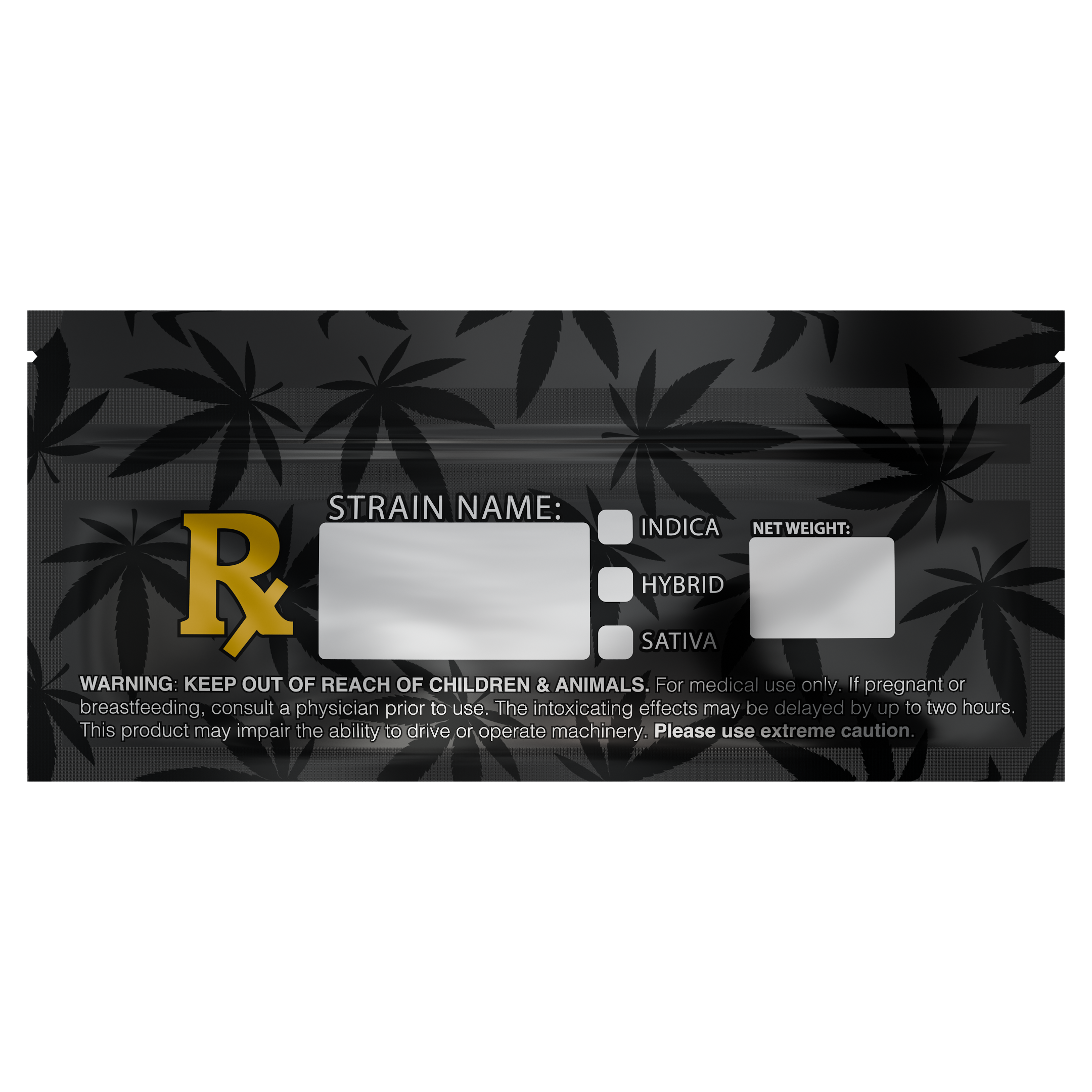 Pre Roll Rx Generic Designer Custom Printed Mylar Bags (100 qty.) - Dragon Chewer