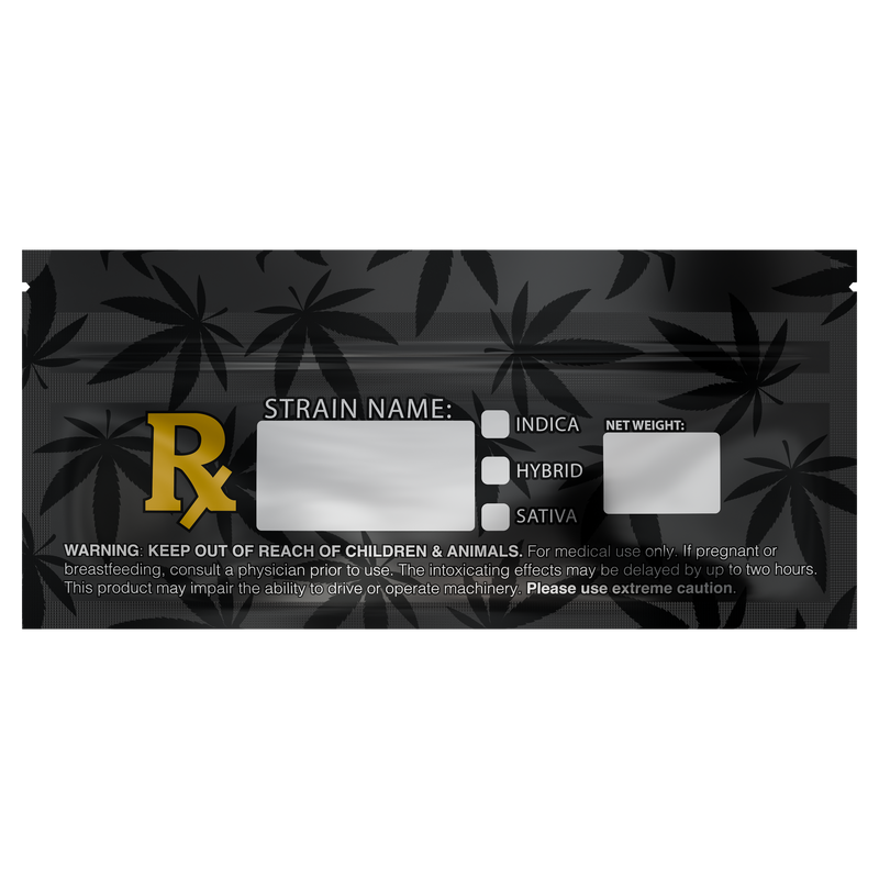 Pre Roll Rx Generic Designer Custom Printed Mylar Bags (1,000 qty.) - Dragon Chewer