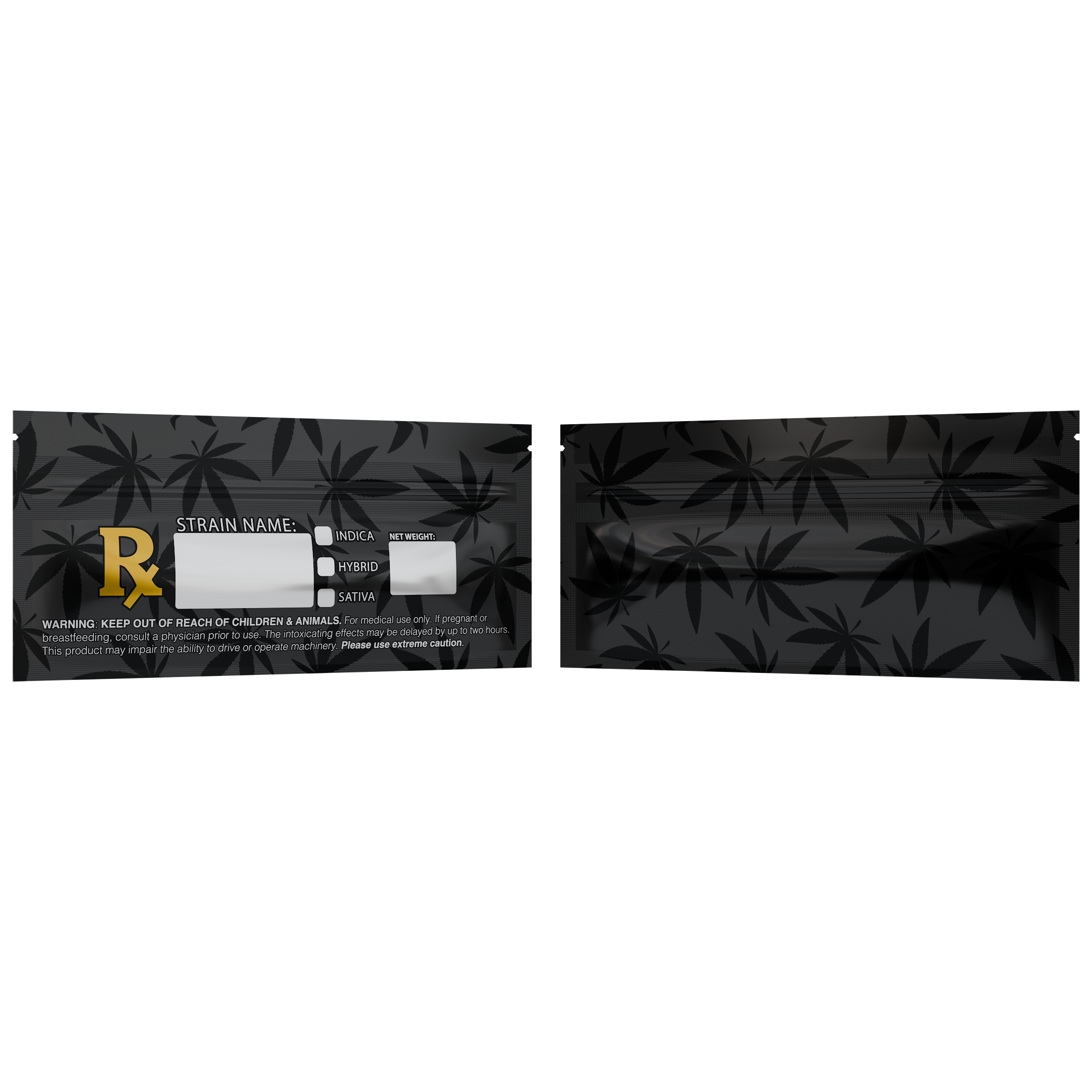 Pre Roll Rx Generic Designer Custom Printed Mylar Bags (100 qty.) - Dragon Chewer